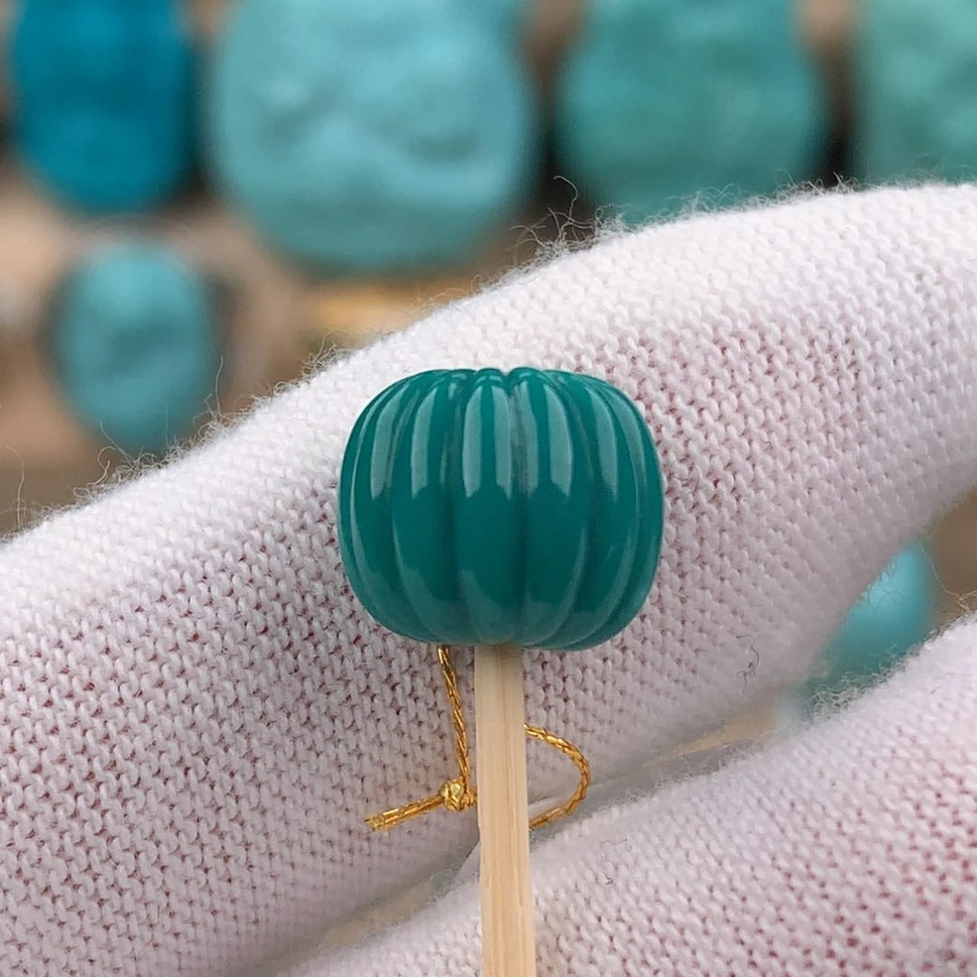 绿松石配饰未镶嵌瓜珠卡11*9.2