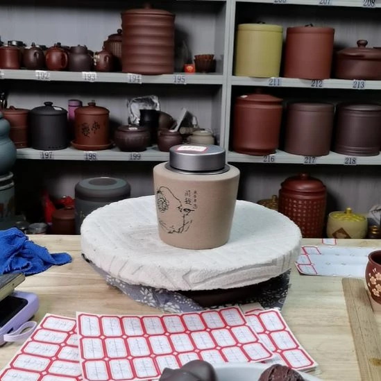 紫砂茶叶罐正品小罐合金盖1130