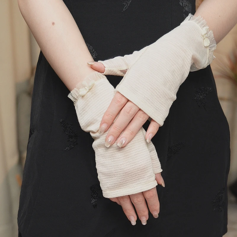履本纪/蕾丝手套短款女生新娘婚纱礼服生日氛围写真性感穿搭防晒