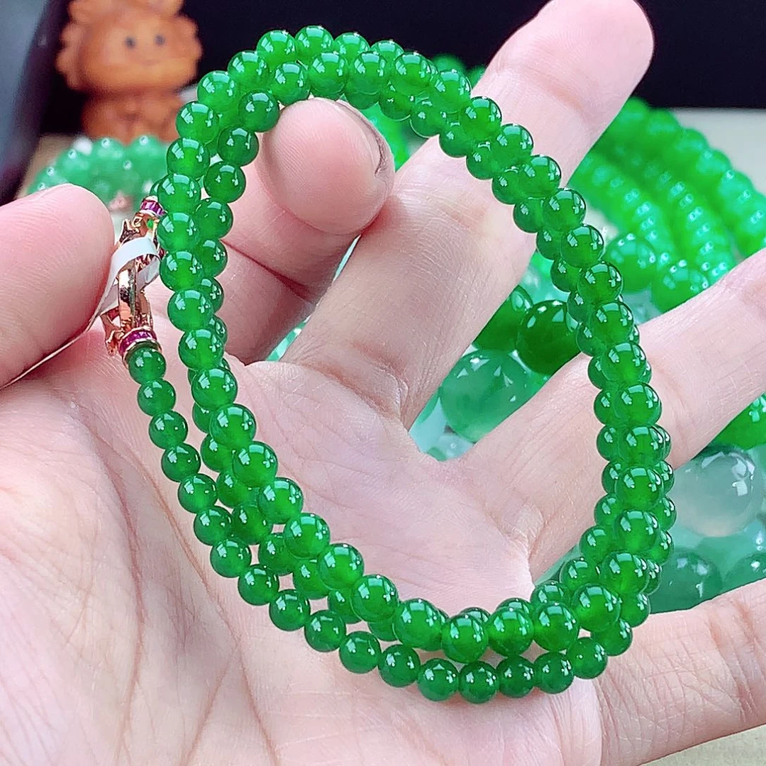 翡翠未镶嵌手链卡4-5