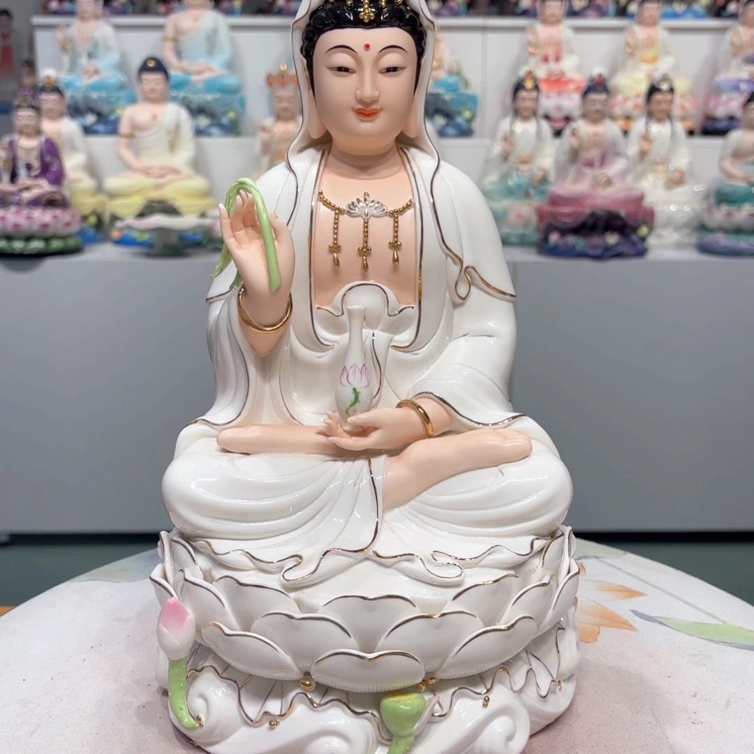 摆件瓷摆件观音12吋