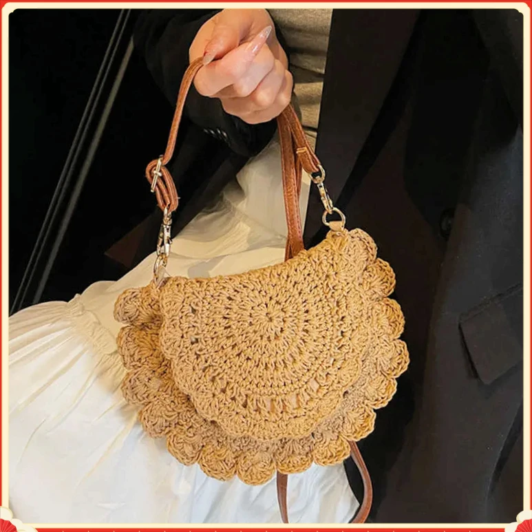 法式小众包包女2025新款夏季镂空编织YDCB单肩斜挎包高级感【咪旺】