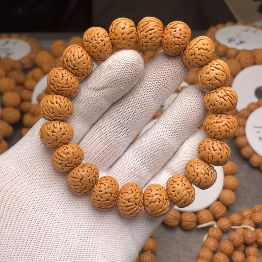 穿***猫手串桃核桃核纽扣闪5