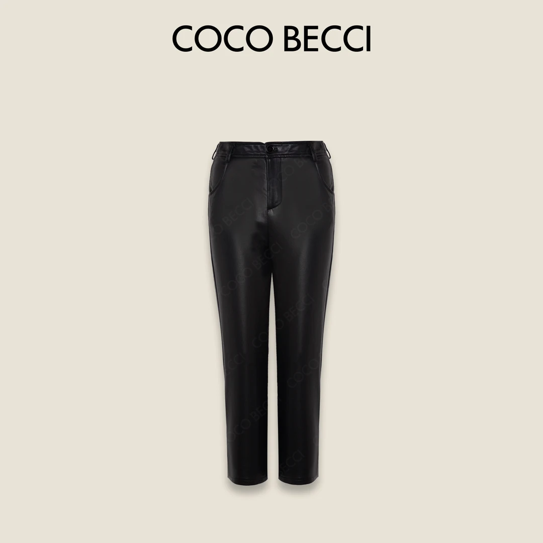 COCO BECCI-Sport系列【高阶感皮裤】酷飒显瘦修身皮裤CFQMMC361083