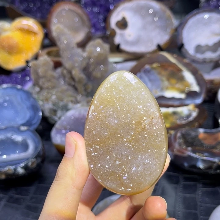 未镶嵌发饰水晶精抛晶蛋
