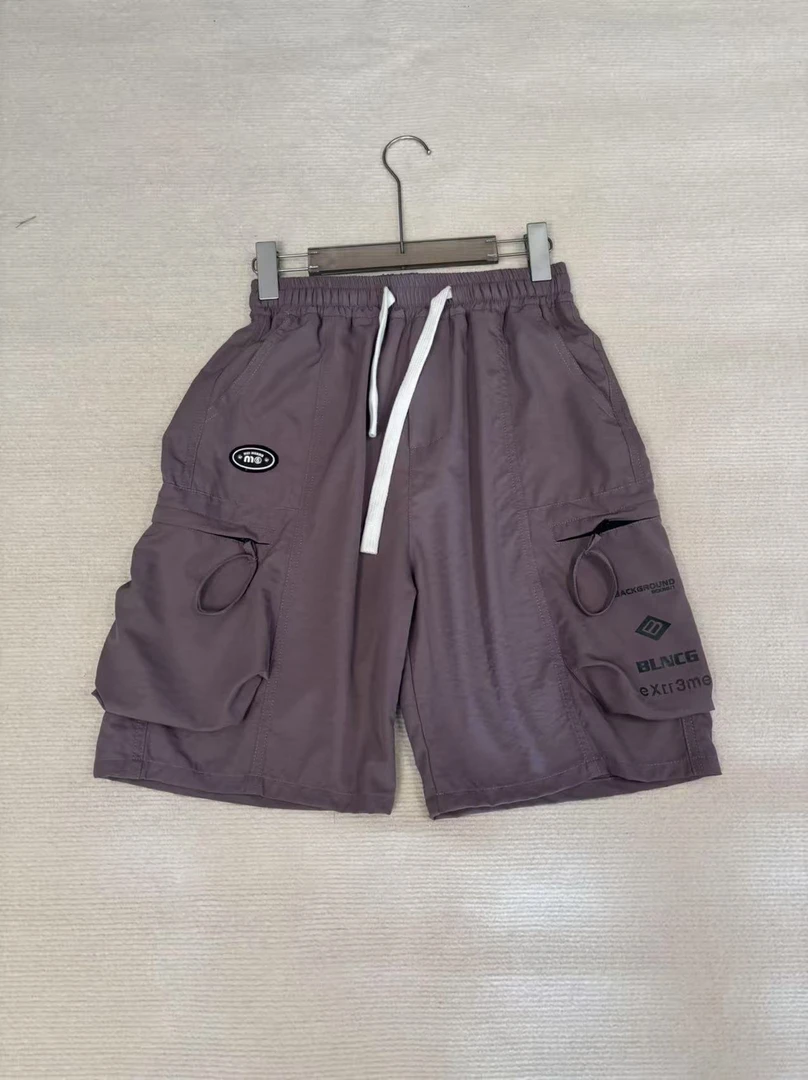 中腰短裤运动韩版梭织常规款潮流纯色中裤薄款夏季Q027