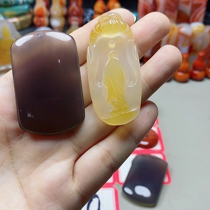 未镶嵌吊坠(不含链)玛瑙/玉髓紫*宁