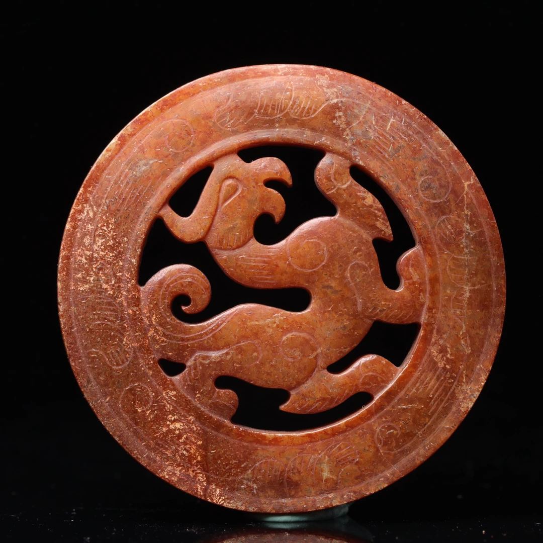 明代和田玉龙纹内出廓壁-NX