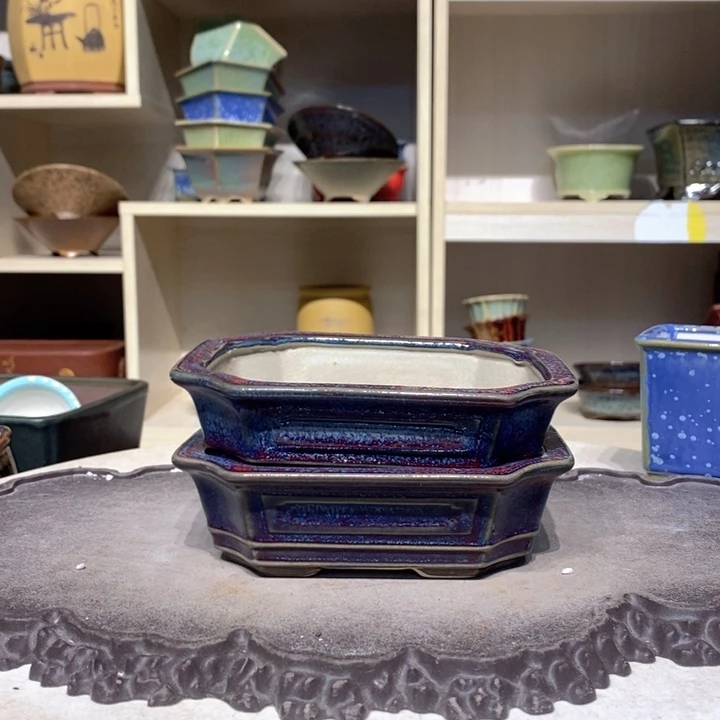 紫砂花盆海**少瑕疵4-14-11。。。（10）