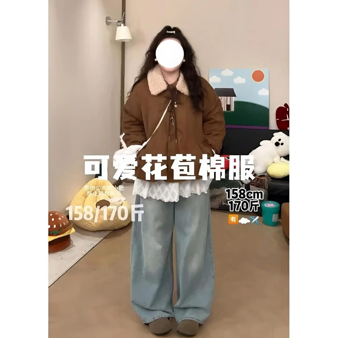 【源头厂家】大码秋冬复古蝴蝶结宽松显瘦外套