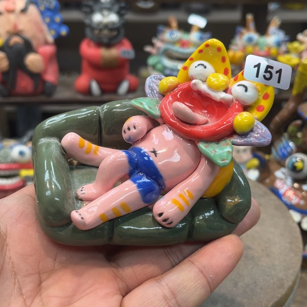 陶瓷纯手工抽象陶瓷摆件151