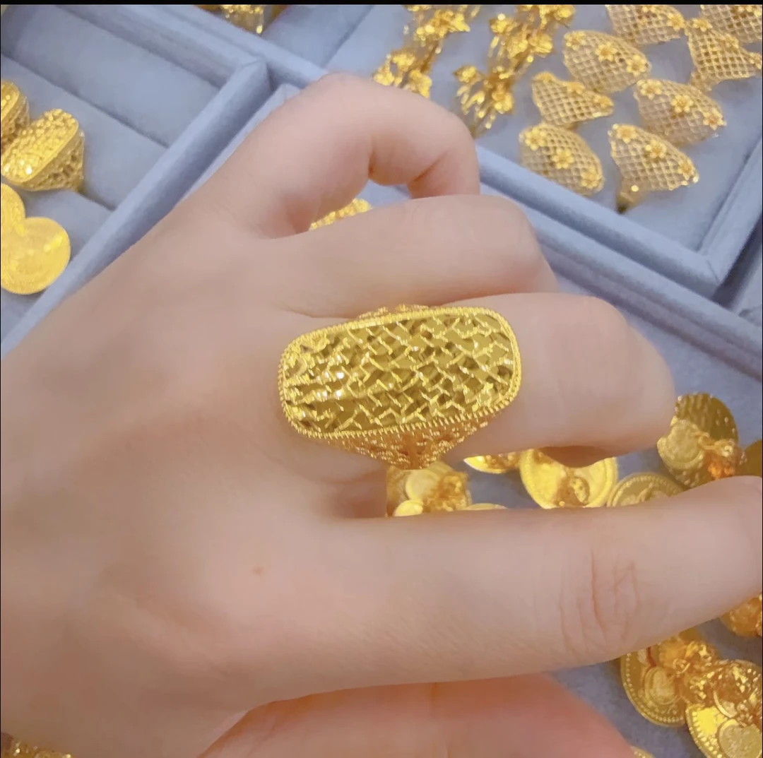 铜合金亚克力戒指 新款戒指气质百搭精美女款时尚戒指民族风流行