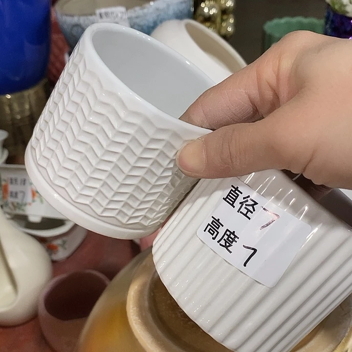 陶盆有孔 瑕疵针孔漏釉介意勿拍外高 7外口7