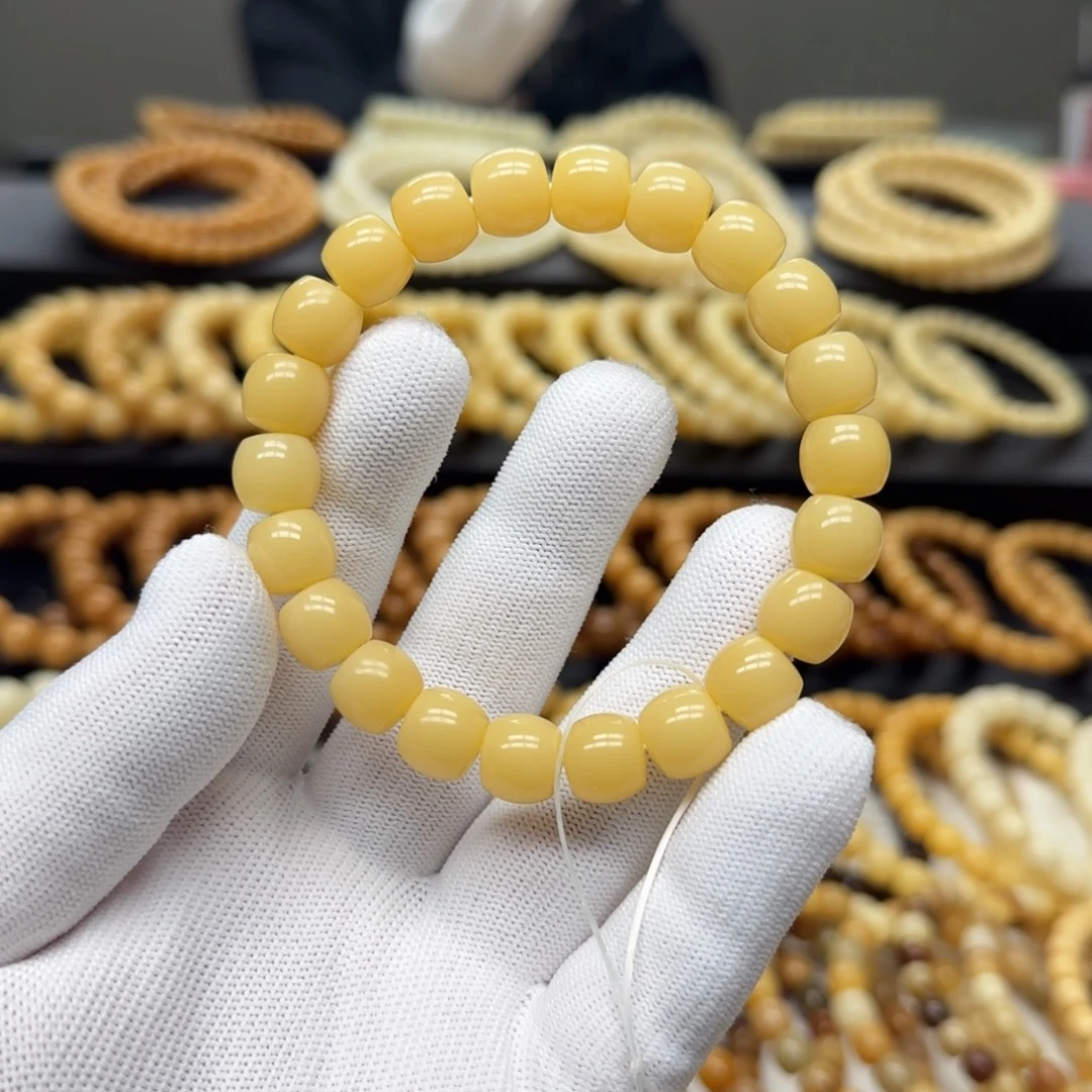 手串菩提根/象牙果10×11 鼓珠 10年 精工