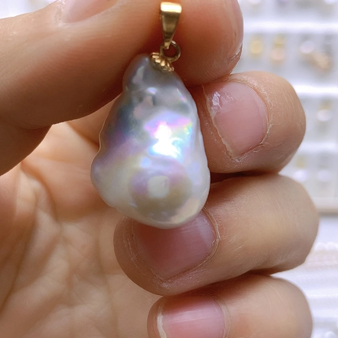 淡水珍珠颈饰银S925镶嵌