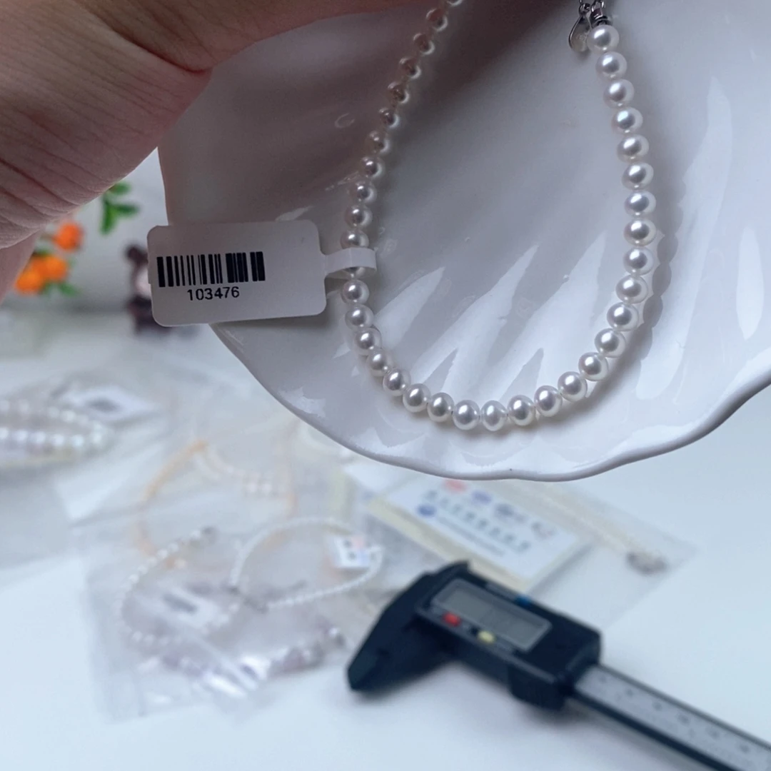 项链淡水珍珠银S925镶嵌103476