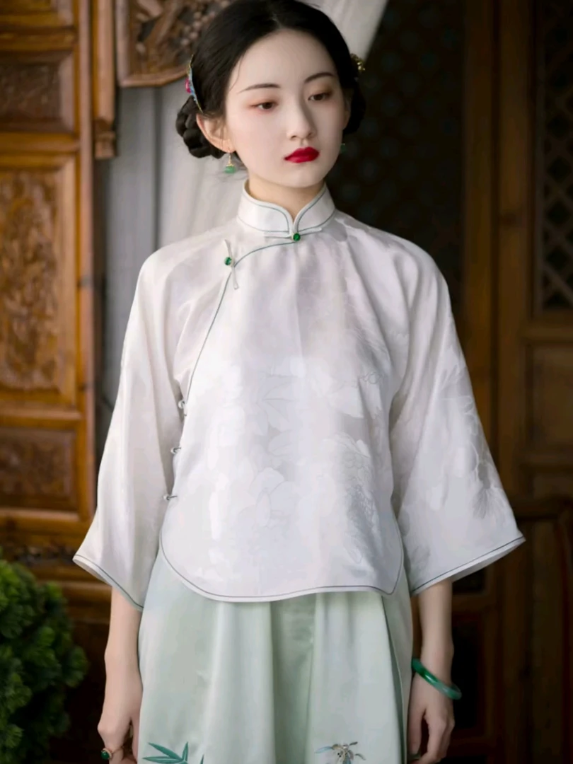 裁剪纸样23586古法新中式上衣纸样