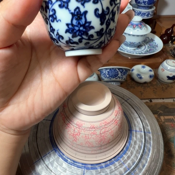 瓷景德镇手工薄胎单杯