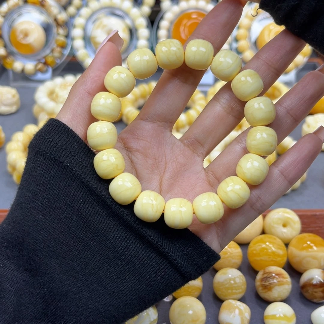 琥珀未镶嵌手串13+