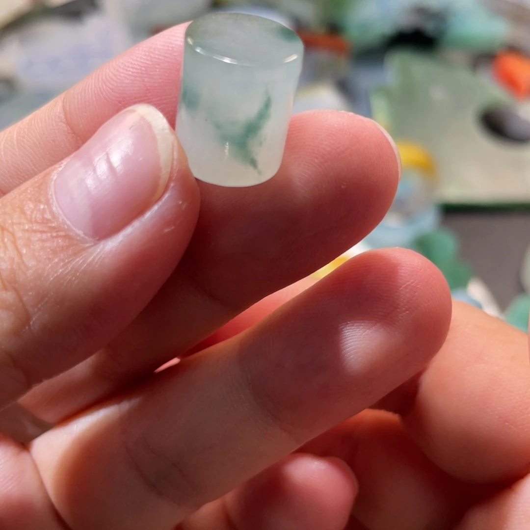 定制翡翠未镶嵌天然翡翠11➕冰飘花桶珠