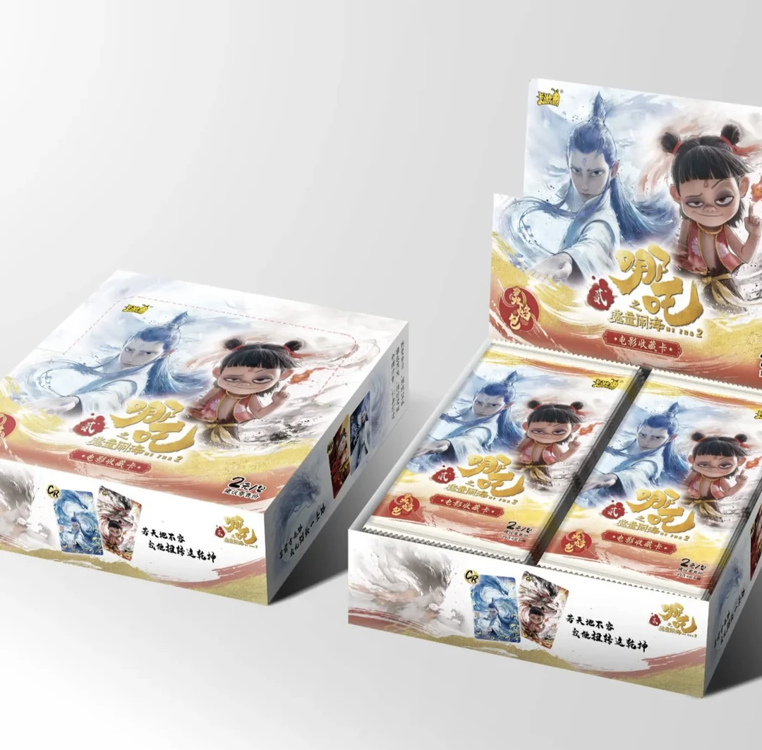 卡游【抓SR全员】哪吒之魔童闹海灵焰包盲盒拆盒（直播间代拆）