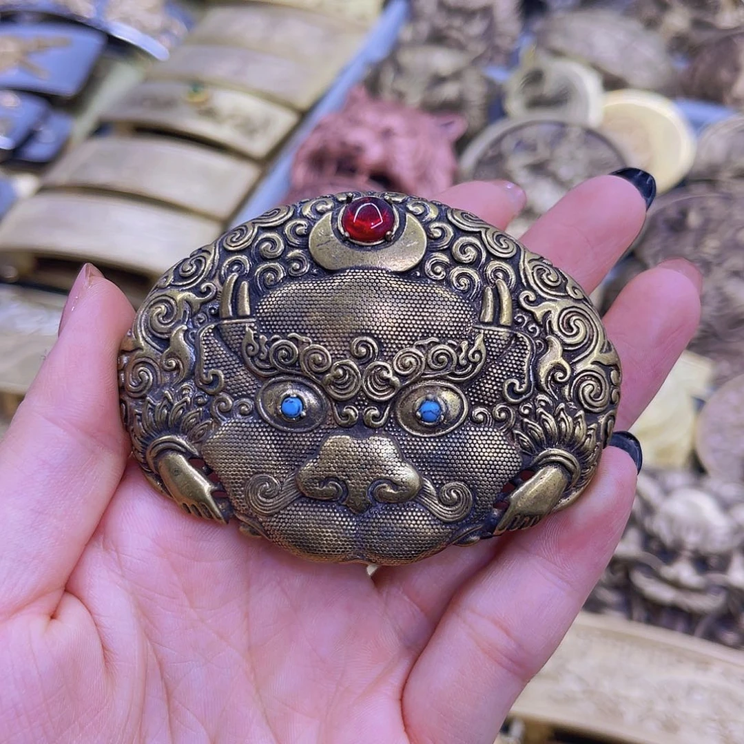 皮带扣藏饰纯牛皮