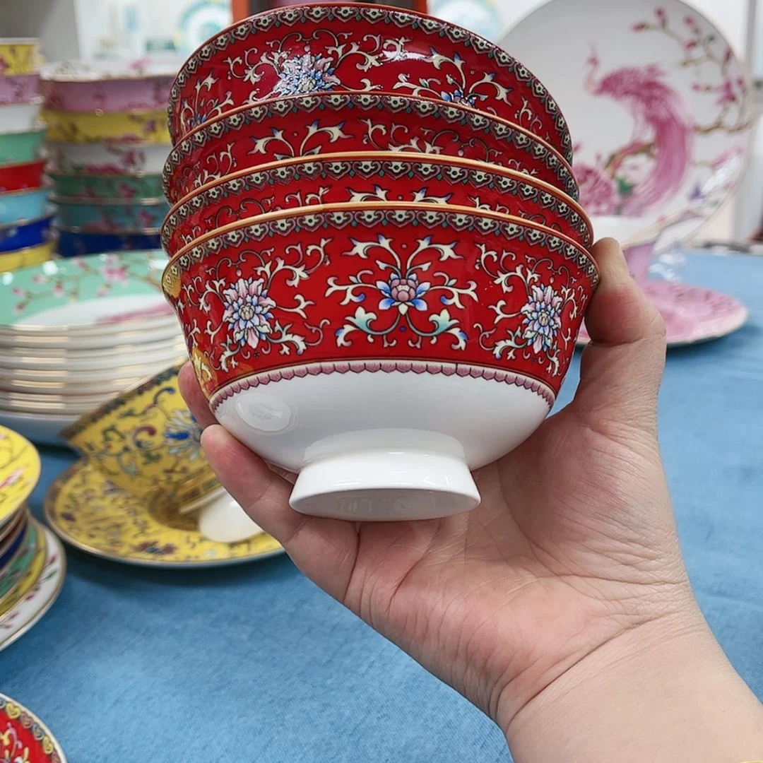 【闪购商品】骨瓷4.5英寸4红。。。。。。。