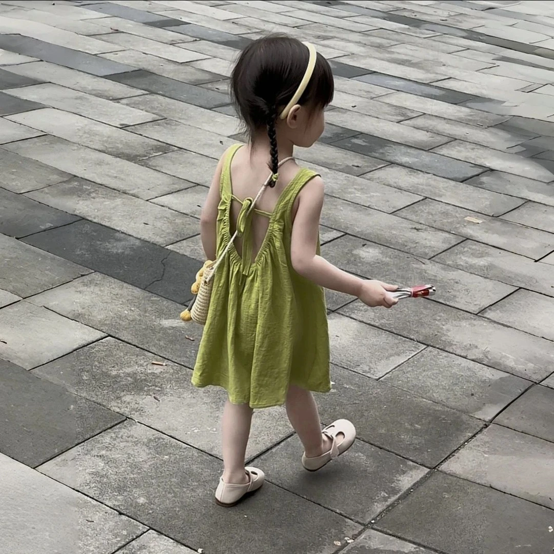 童装女童韩版新款夏季吊带儿童背心公主无袖宝宝裙子洋气连衣裙