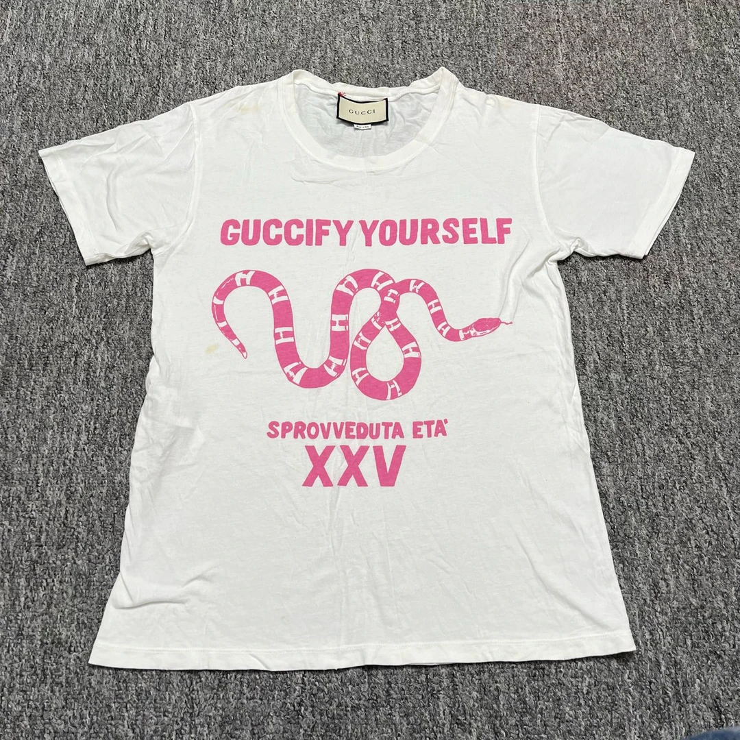 95新 GUCCI/古驰 S码/污渍贪吃蛇短袖/000762