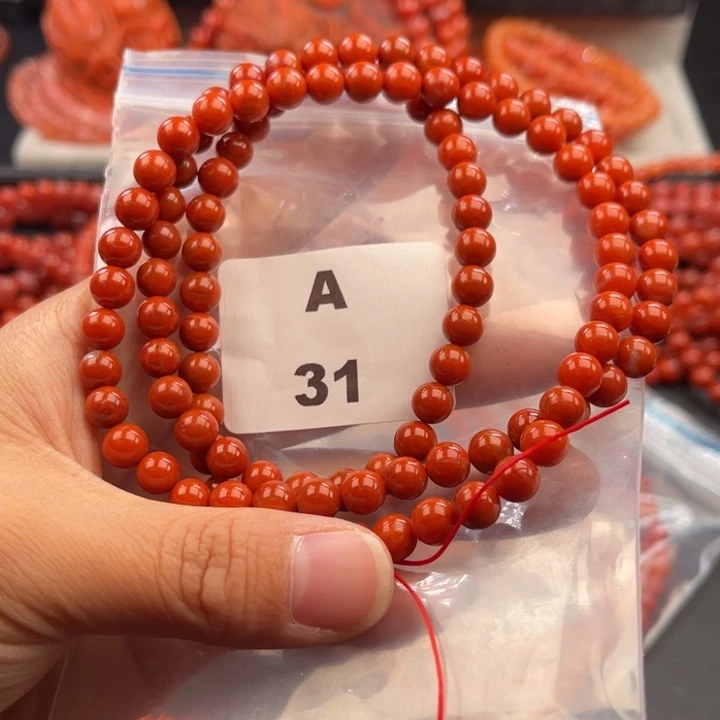 南红玛瑙未镶嵌多样性发货默认微瑕称重6mm