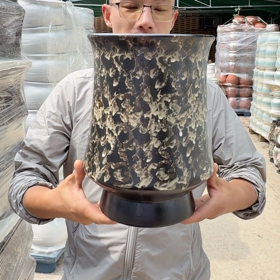 紫砂花盆口20高30（一个束腰姹寂老庄