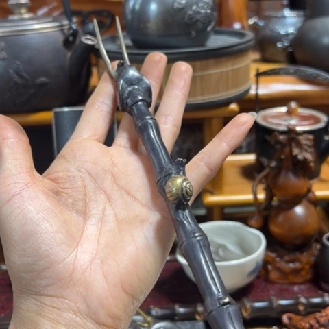蜜安罐瓷香炉锡茶则