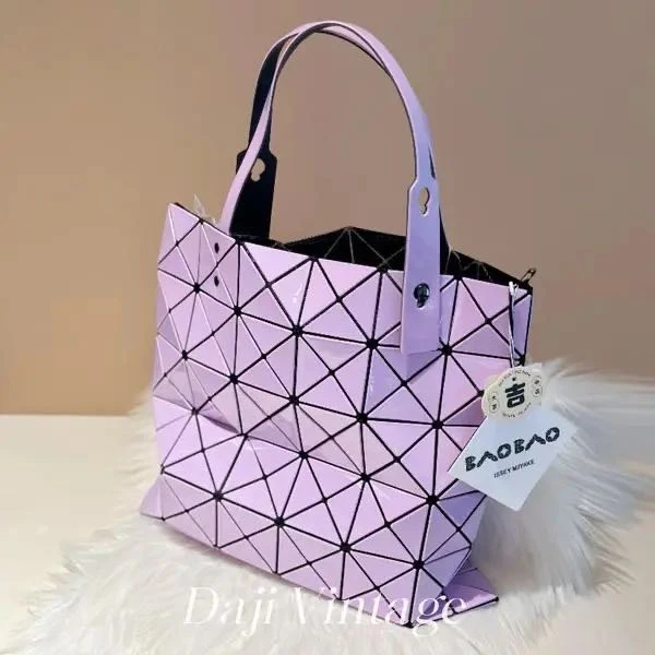 99新 Issey Miyake/三宅一生 大吉中古ff/三宅一生紫色六格手提单