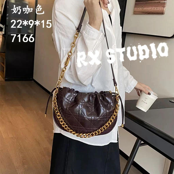 【母亲节礼物】SKL-7166-奶咖色轻奢小众时尚女士包