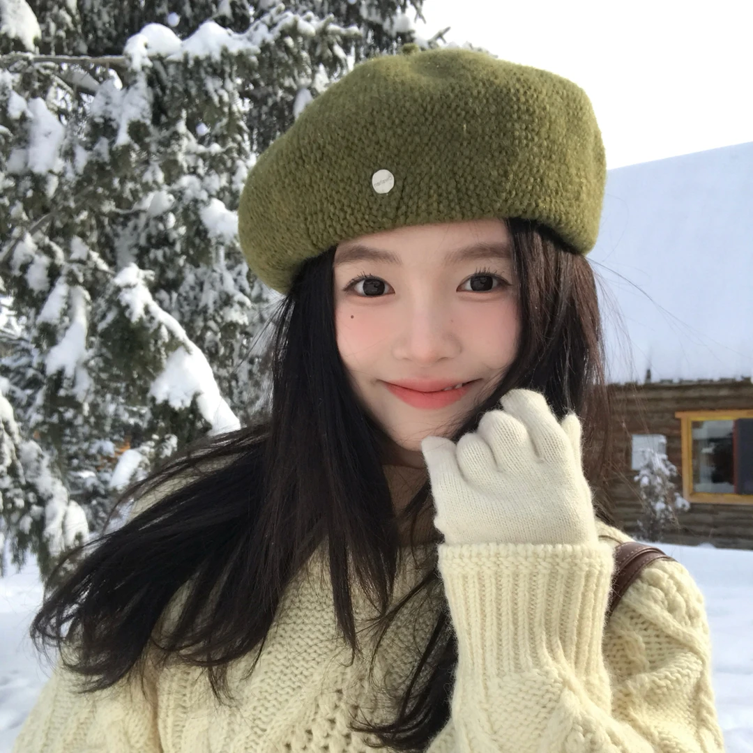 『版型超棒』贝雷帽子女秋冬季韩国新款保暖大头围显脸小八角画家帽