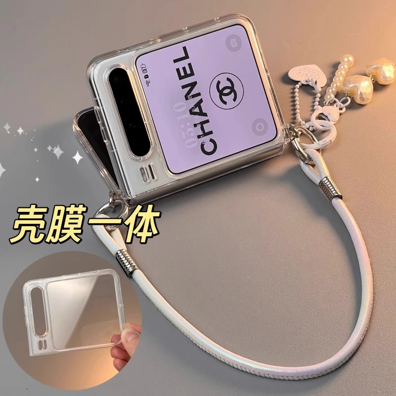 适用华为PuraX典藏版阔折叠屏手机壳膜一体超薄透明手提链保护套