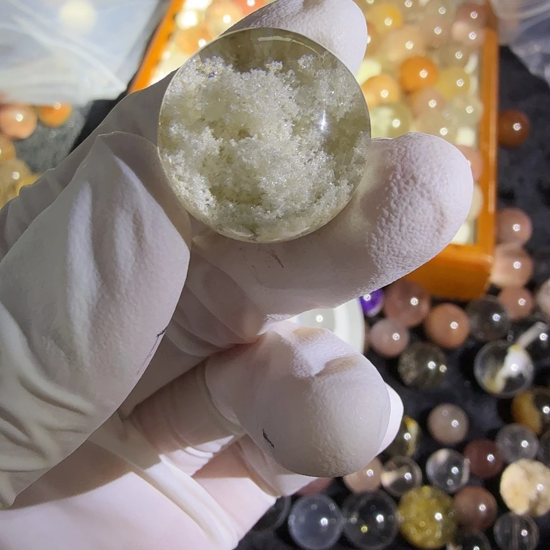 曹****未镶嵌水晶珠宝半成品白幽灵19.8mm定制不退换