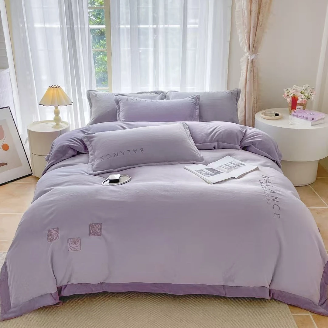 唐小姐 25新款/加大宽边/绒高端保暖10斤左右/柔软/四件套/轻奢/