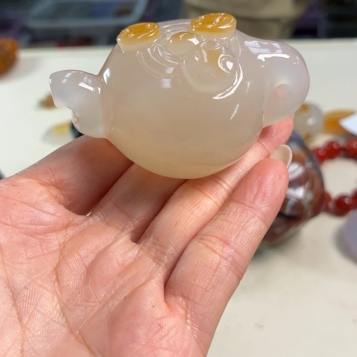 祝***凡玛瑙/玉髓未镶嵌吊坠(不含链)