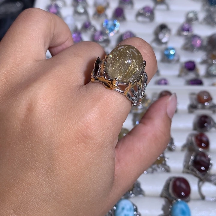 【闪购商品】水晶戒指银S925镶嵌微*✨戒指