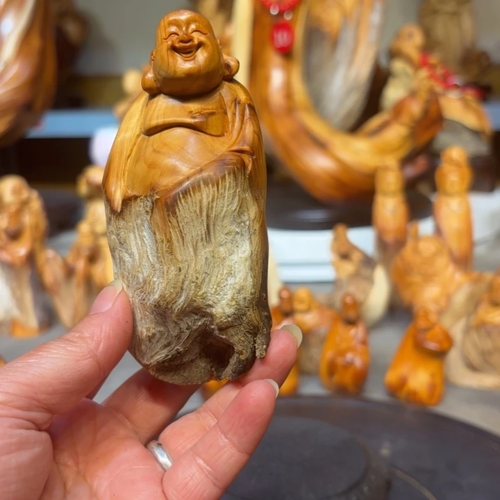 柏木太行崖柏弥勒佛