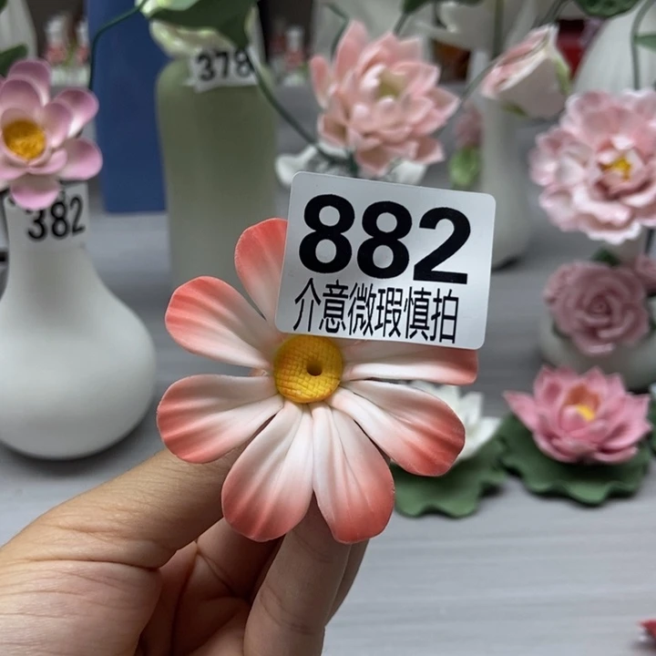 陶瓷手工制作陶瓷花