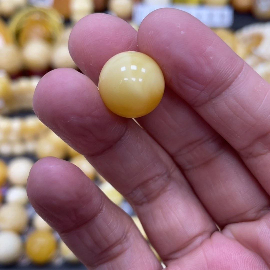 琥珀珠宝奇石未镶嵌14.4mm