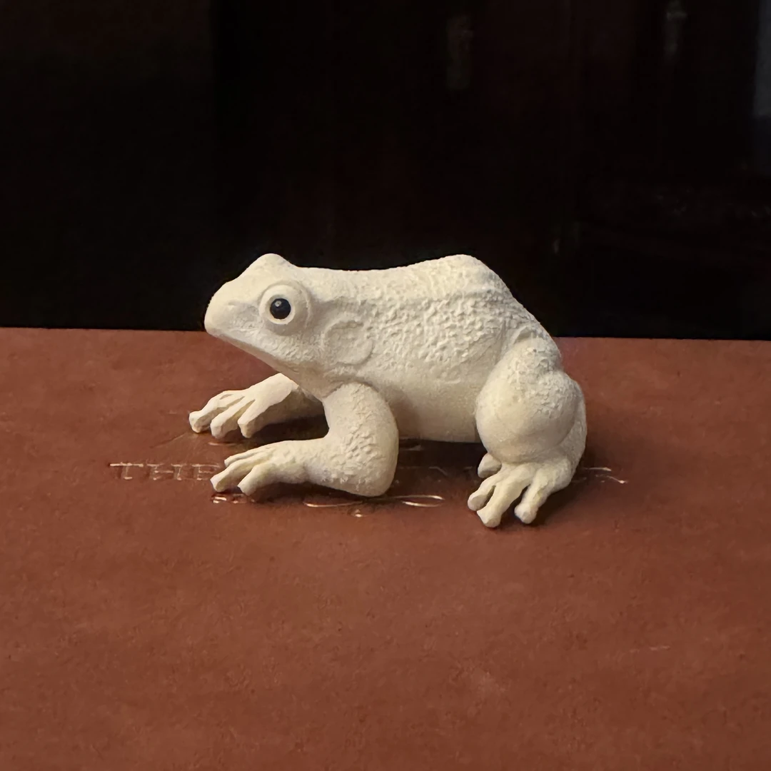 黄杨木雕呱呱来财青蛙金蟾蜍把玩件茶空间家居装饰摆件工艺品