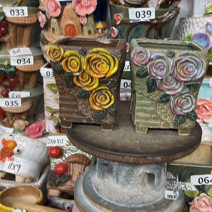 花盆紫砂粗陶材质多肉花盆开播福利