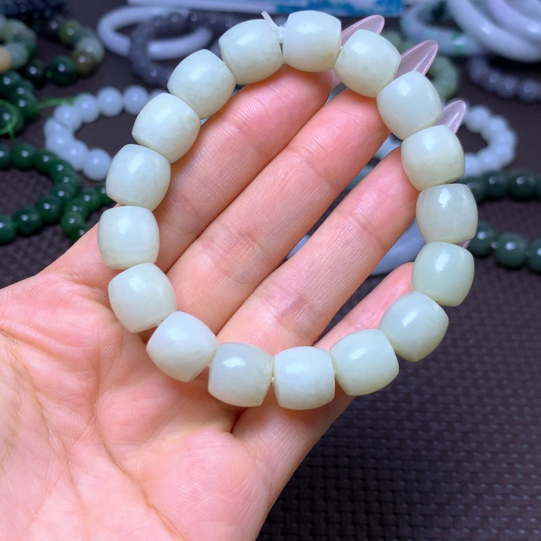 和田玉未镶嵌手串卡12