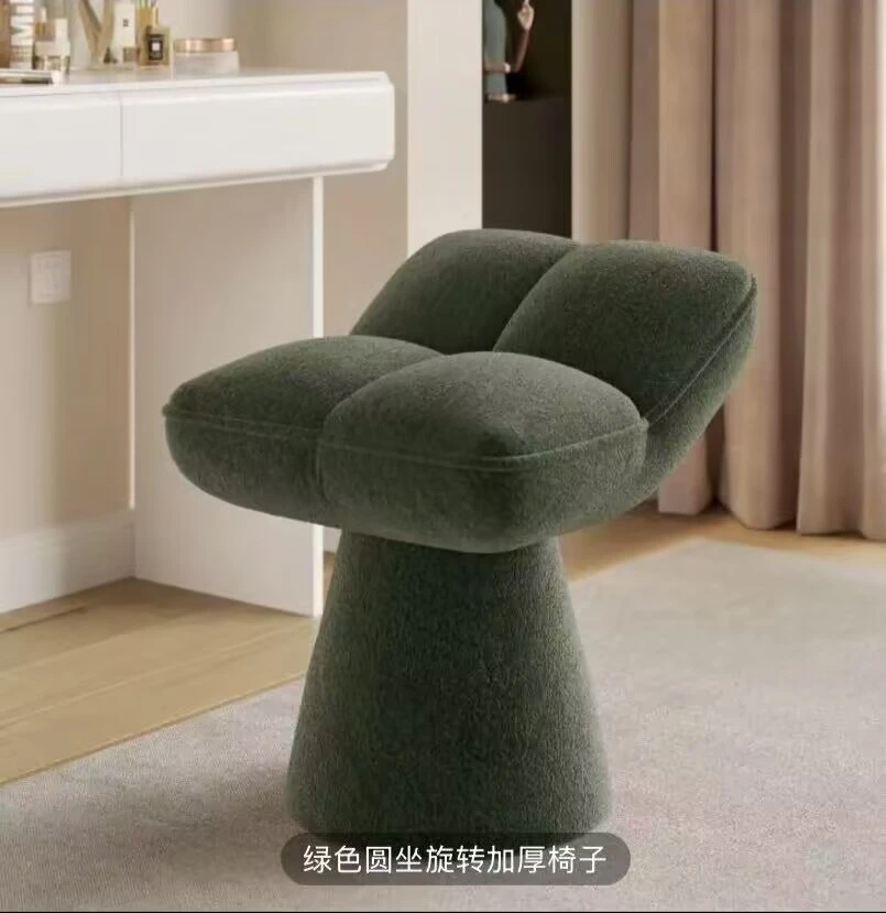 北欧高级感化妆凳网红轻奢梳妆台凳子设计师卧室衣帽间旋转梳妆椅