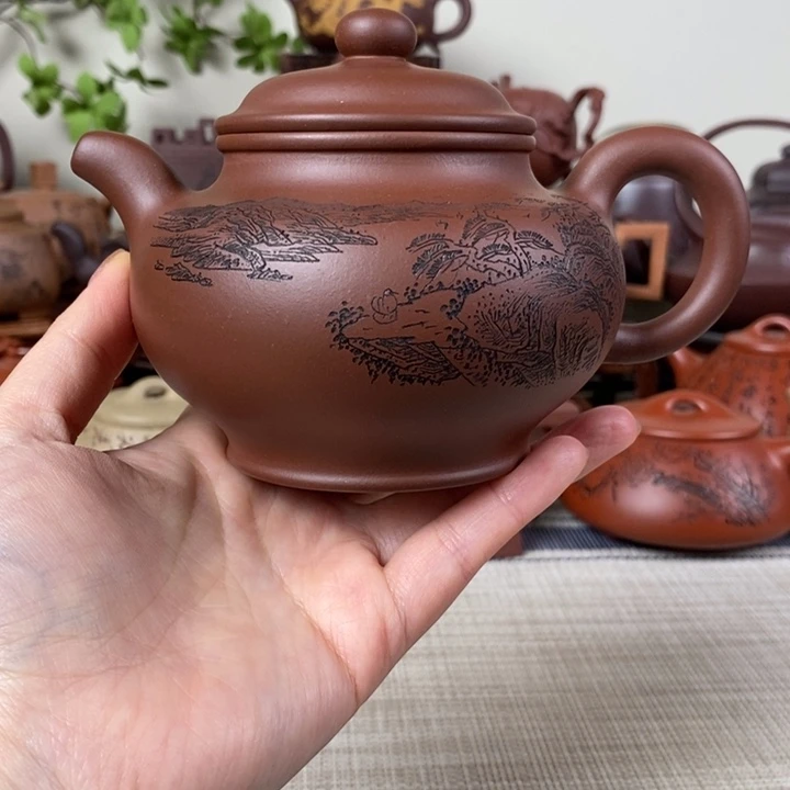 紫砂茶壶底槽清掇只350cc