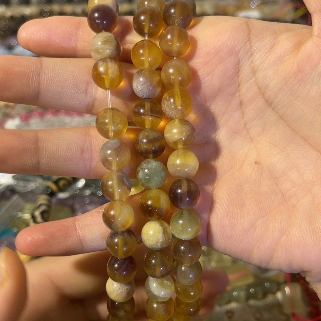水晶手链银S925镶嵌黄莹石卡10