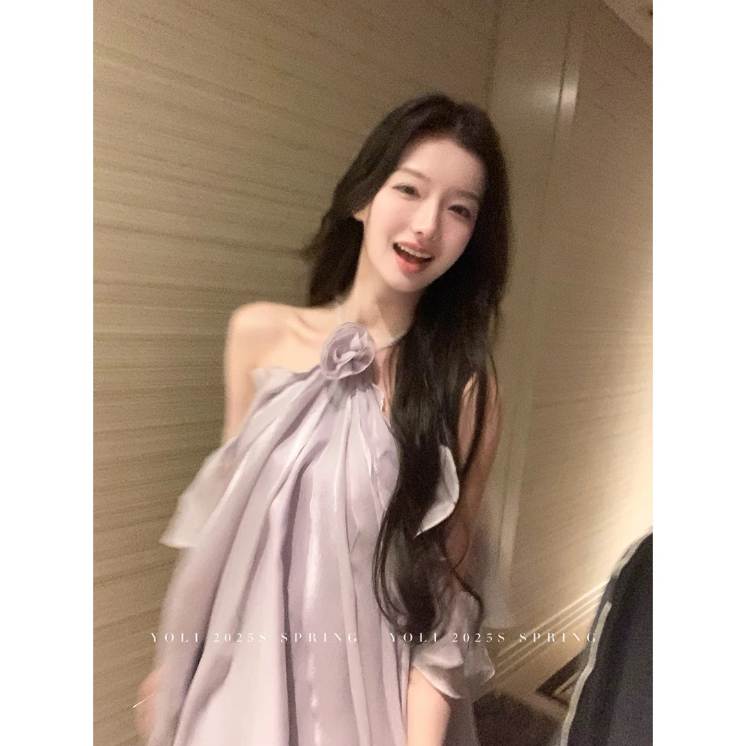 YOLI 张宥利“公主日记”挂脖连衣裙